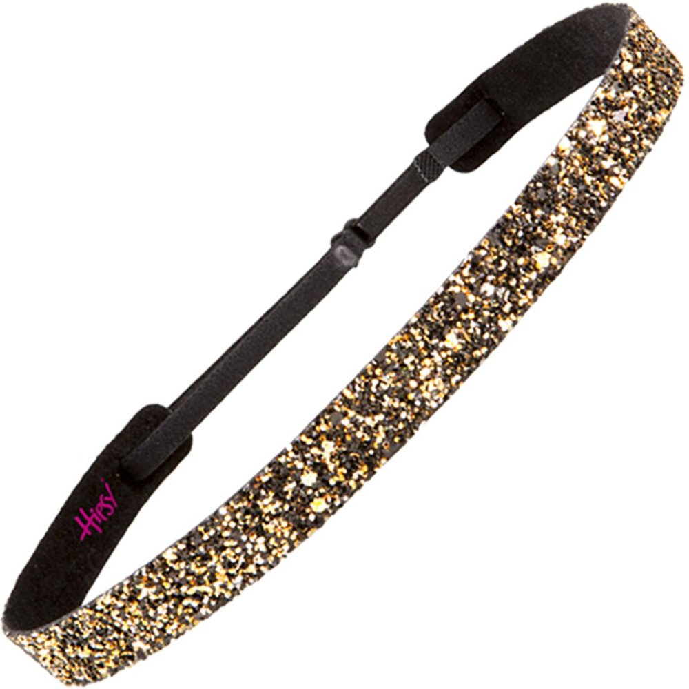 Hipsy Diva Adjustable & No Slip Skinny Bling Glitter Hair Headband